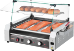 Vevor Commercial Grill Machine 11-Roller with Cover 30 Hot Dog 1600W New