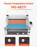 Vevor Commercial Grill Machine 11-Roller with Cover 30 Hot Dog 1600W New - Image 4