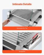 Vevor Commercial Grill Machine 11-Roller with Cover 30 Hot Dog 1600W New - Image 6