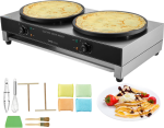 Vevor Commercial Electric Crepe Maker 16" Double Head 3400W New