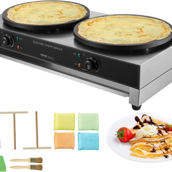Vevor Commercial Electric Crepe Maker 16" Double Head 3400W New