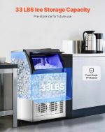 Vevor Commercial Ice Maker 130 Lbs/24H Freestanding Machine with 33 Lbs Storage New - Image 4