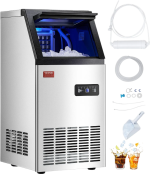 Vevor Commercial Ice Maker 110 Lbs/24H with 28 Lb Storage and Self-Cleaning New