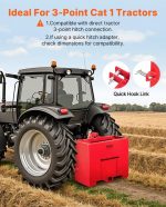 Vevor 3-Point Ballast Box 800 Lb Category 1 Quick Hitch Tractor Counterweight and Tool Holder New - Image 4