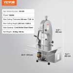 Vevor Commercial Electric Bone Saw 1800W Meat Bandsaw Cutter with 7" Max Thickness New - Image 8
