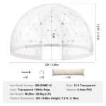 Vevor Transparent Dome Bubble Tent 12' Outdoor Igloo Shelter for Camping and Events New - Image 8