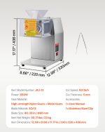 Vevor 850W Electric Meat Cutter 3.4" Stainless Steel Blade with 0.2" Slice Thickness New - Image 8