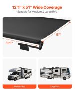 Vevor RV Awning Replacement 12' 1" Fabric Slide Topper New - Image 4