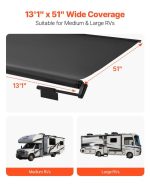 Vevor RV Awning Replacement 13' 1" Fabric Slide Topper New - Image 5