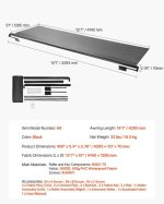 Vevor RV Awning Replacement 13' 7" Fabric Slide Topper New - Image 8