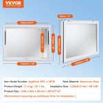 Vevor Concession Window 48" x 36" with Awning for Food Truck or Trailer New - Image 8