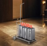 Vevor 3-Wheel Bellman Luggage Cart 660 Lb Capacity Stainless Steel Hotel Trolley New - Image 2