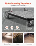 Vevor 3-Wheel Bellman Luggage Cart 660 Lb Capacity Stainless Steel Hotel Trolley New - Image 5