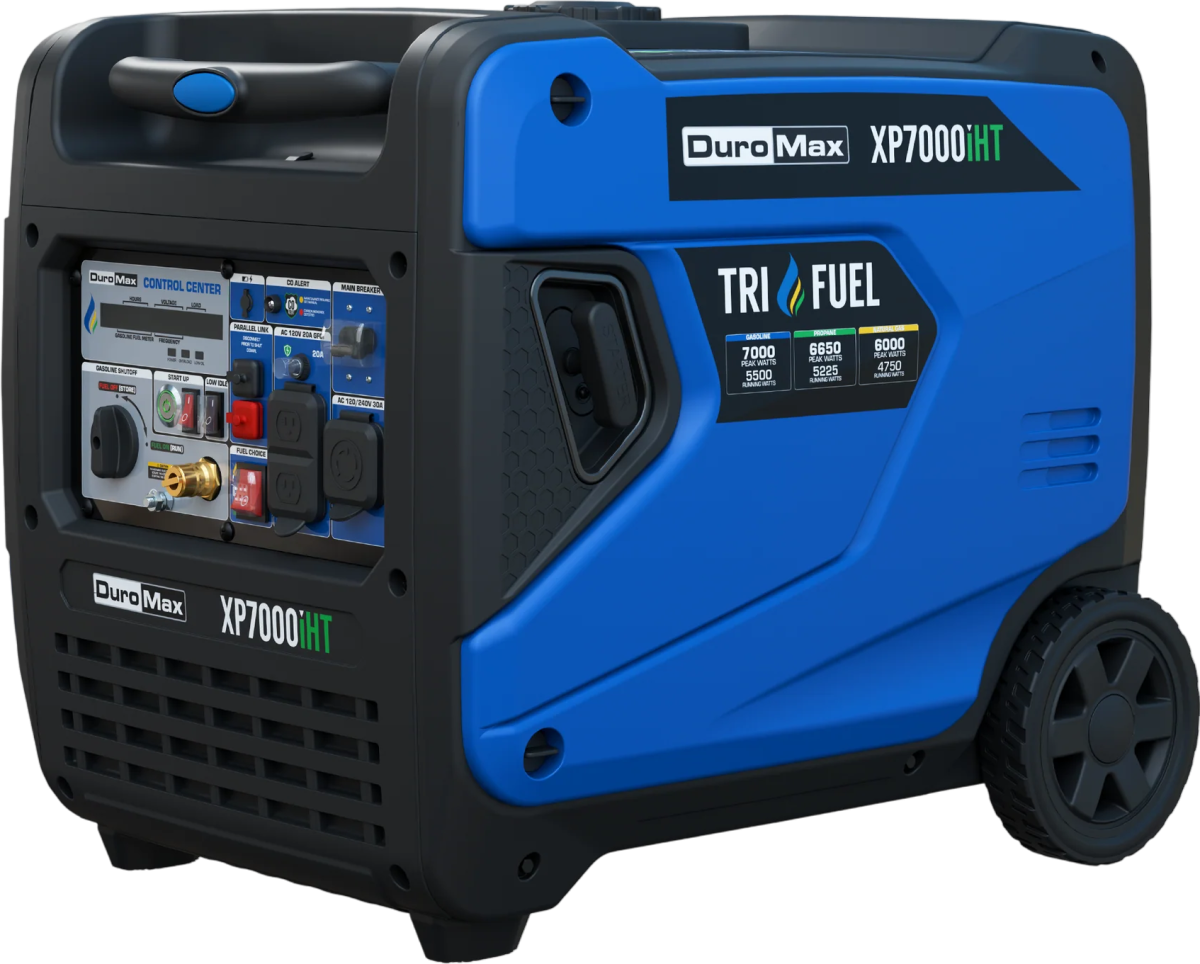 DuroMax XP7000iHT 5500W/7000W Tri Fuel Generator Gas Propane NG Remote Start Inverter CO Alert New - Image 1