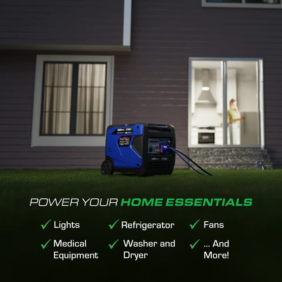 DuroMax XP7000iHT 5500W/7000W Tri Fuel Generator Gas Propane NG Remote Start Inverter CO Alert New - Image 6