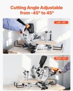 Vevor Sliding Compound Miter Saw 10" 15A Dual Bevel with LED Guide 60-Tooth Blade New - Image 7
