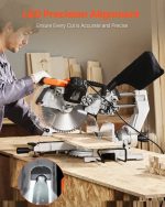 Vevor Sliding Compound Miter Saw 12" 15A Dual Bevel LED Guide 60-Tooth Blade New - Image 3
