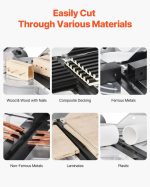 Vevor Sliding Compound Miter Saw 12" 15A Dual Bevel LED Guide 60-Tooth Blade New - Image 5
