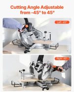 Vevor Sliding Compound Miter Saw 12" 15A Dual Bevel LED Guide 60-Tooth Blade New - Image 7