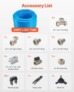 Vevor Air Compressor Line Kit 3/4" x 200' HDPE Aluminum Complete Piping System New - Image 4