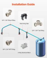 Vevor Air Compressor Line Kit 3/4" x 200' HDPE Aluminum Complete Piping System New - Image 6