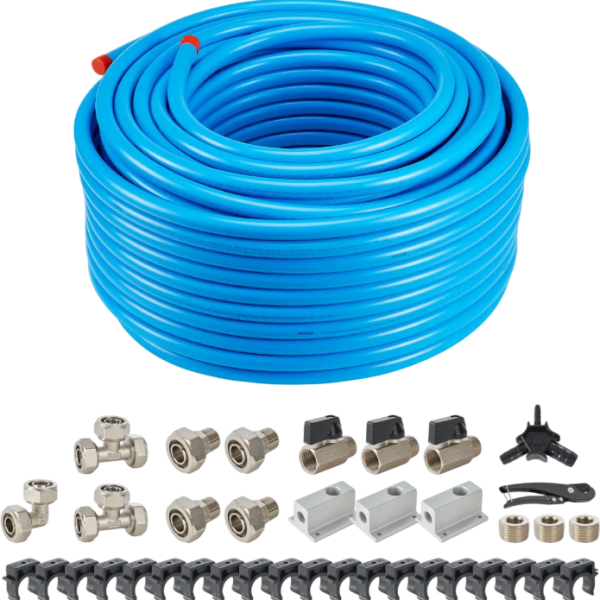 Vevor Air Compressor Line Kit 3/4" x 300' HDPE Aluminum Complete Piping System New