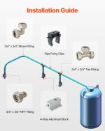 Vevor Air Compressor Line Kit 3/4" x 300' HDPE Aluminum Complete Piping System New - Image 5