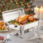 Vevor Chafing Dish Set 6-Pack 8 Qt Full-Size Stainless Steel Buffet Warmers New - Image 2