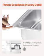Vevor Chafing Dish Set 6-Pack 8 Qt Full-Size Stainless Steel Buffet Warmers New - Image 4
