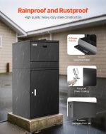 Vevor Package Delivery Box 39" Anti-Theft Lockable Mailbox New - Image 3