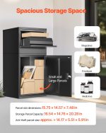 Vevor Package Delivery Box 39" Anti-Theft Lockable Mailbox New - Image 4