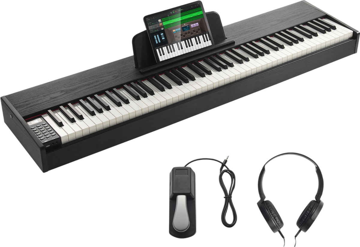 Vevor Digital Piano 88 Key Fully Weighted Dual Keyboard Speakers with Sustain Pedal New - Image 1