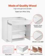 Vevor Shaker Base Cabinet 36" x 24" x 34.5" with Drawer Ready to Assemble New - Image 2