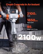 Vevor Jack Hammer Electric Demolition Tool with 2 Chisel Bits 2100W New - Image 2