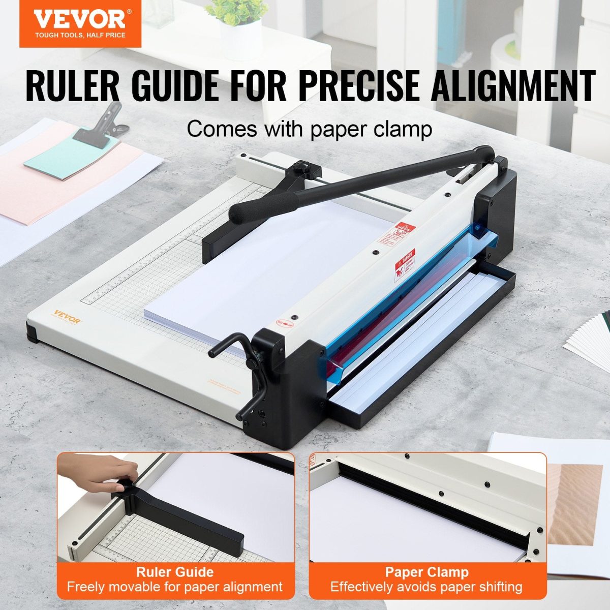 Vevor Industrial Paper Cutter 17" Cutting Width 400 Sheet Capacity New - Image 2