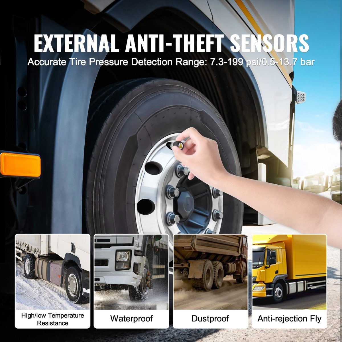 Vevor Multi-Axle Tire Pressure Monitoring System Real Time Data New - Image 6