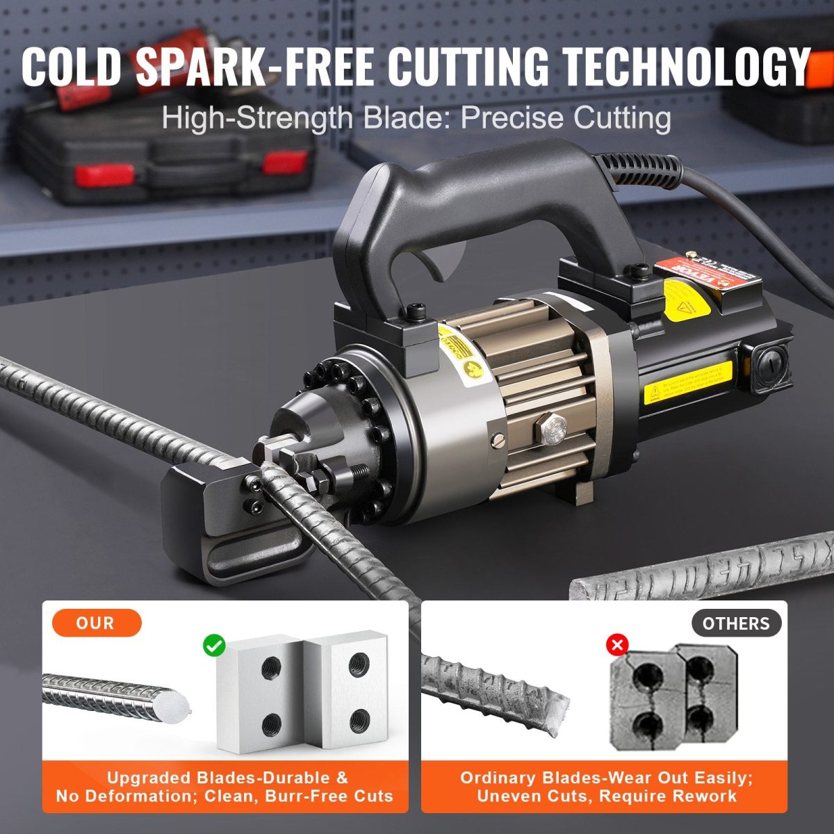 Vevor Hydraulic Electric Rebar Cutter 1000W Cuts up to 5/8" 4-16mm New - Image 6