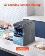 Vevor Countertop Nugget Ice Maker 37 Lbs/24H Self-Cleaning New - Image 3