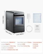 Vevor Countertop Nugget Ice Maker 37 Lbs/24H Self-Cleaning New - Image 7