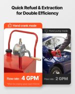 Vevor Fuel Caddy 40 Gallon Gasoline and Diesel Tank with Manual Pump New - Image 3