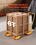 Vevor Machinery Skate Dolly 13,228 Lbs Capacity with Handle 360° Rotation New - Image 2