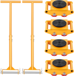 Vevor Machinery Skate Dolly 13,228 Lbs Capacity with Handle 360° Rotation New