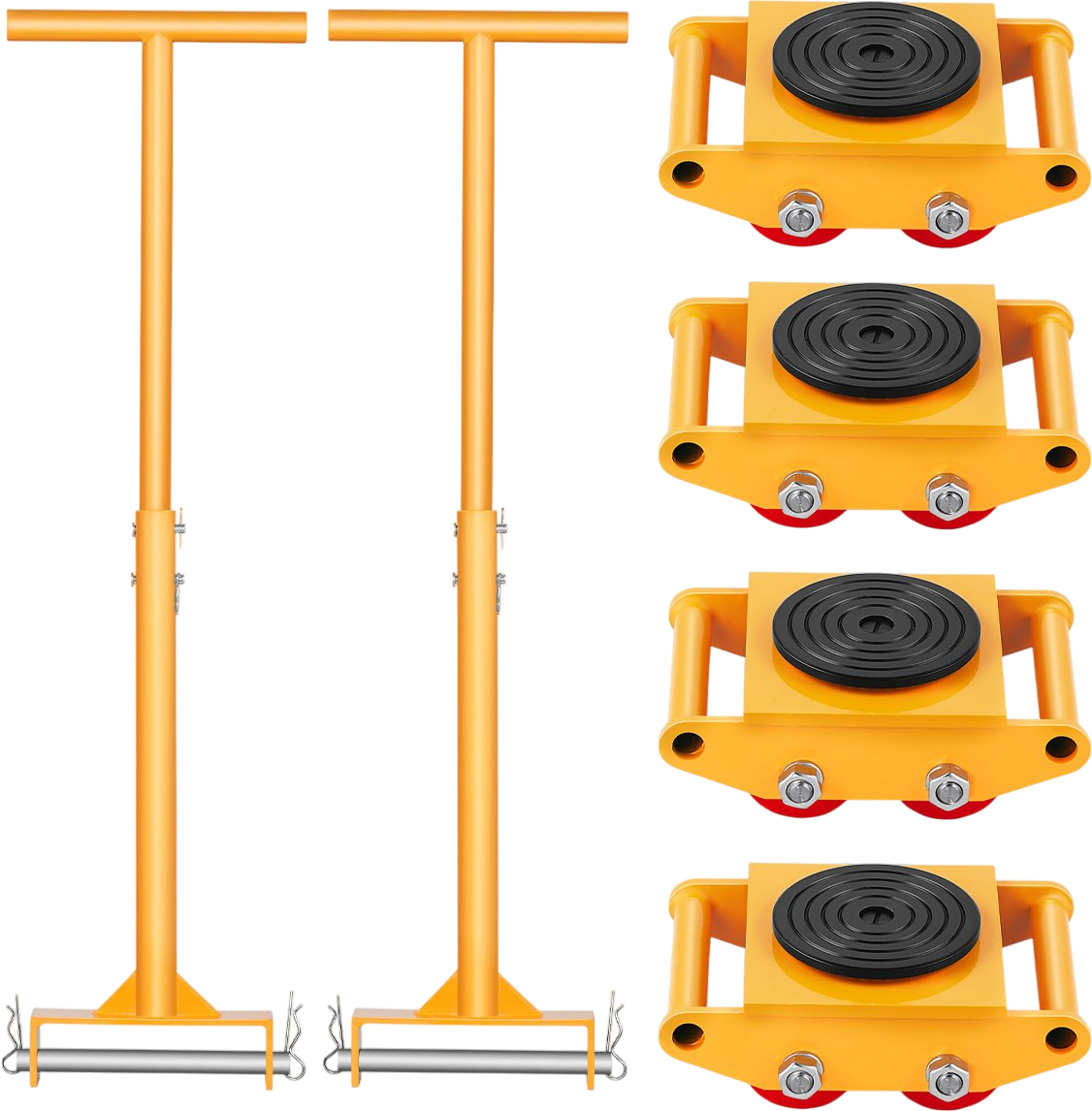Vevor Machinery Skate Dolly 13,228 Lbs Capacity with Handle 360° Rotation New - Image 1