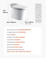 Vevor Elongated Smart Toilet Auto Freshening with Heated Seat New - Image 7