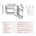 Vevor Cabinet Organizer 2-Tier 4 Shelf Blind Corner Pull Out Storage New - Image 7