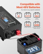 Vevor Pure Sine Wave Inverter Charger DC 48V to AC 120V 6000W New - Image 4