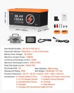 Vevor Golf Cart Lithium Battery 36V 105Ah with 20A Charger and LCD Monitor New - Image 7