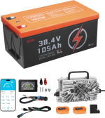 Vevor Golf Cart Lithium Battery 36V 105Ah with 20A Charger and LCD Monitor New