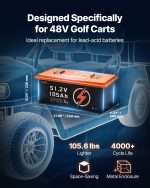 Vevor Golf Cart Lithium Battery 48V 105Ah with 20A Charger and Touch Monitor New - Image 4