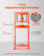 Vevor Hydraulic Shop Press 20 Ton with Press Plate for Bending New - Image 3